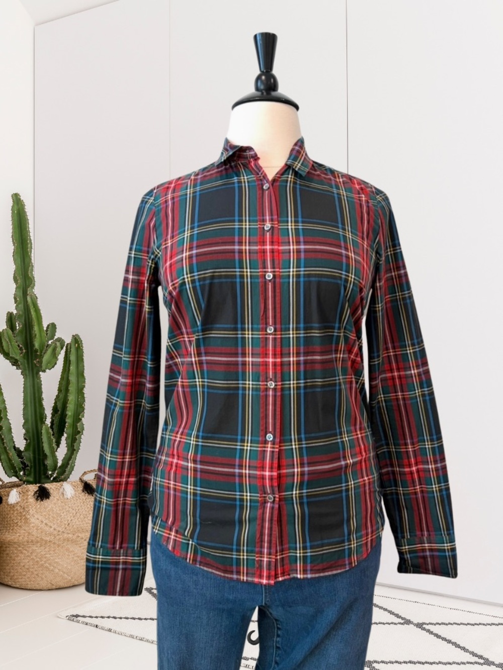 J.Crew Plaid Perfect Long Sleeve Button Down Shirt